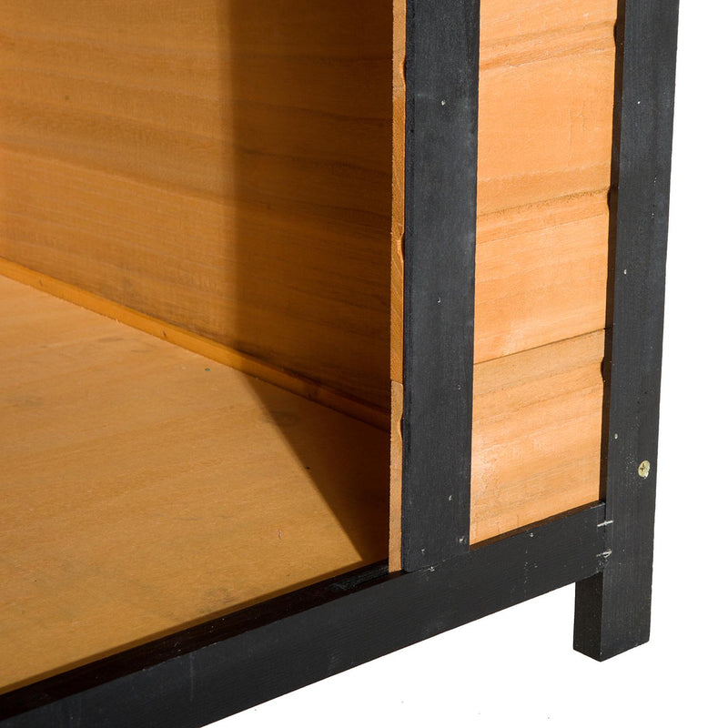 Cuccia per Cani da Esterno in Legno Naturale 76x65x64 cm 