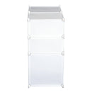 Armadio Guardaroba Scarpiera Modulare in Plastica 6 Cubi Bianco 75x37x73 cm 
