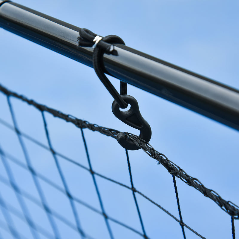 Rete Elastica Rimbalzo da Calcio e Rugby Rimbalzatore Portatile 90x80x140 cm 