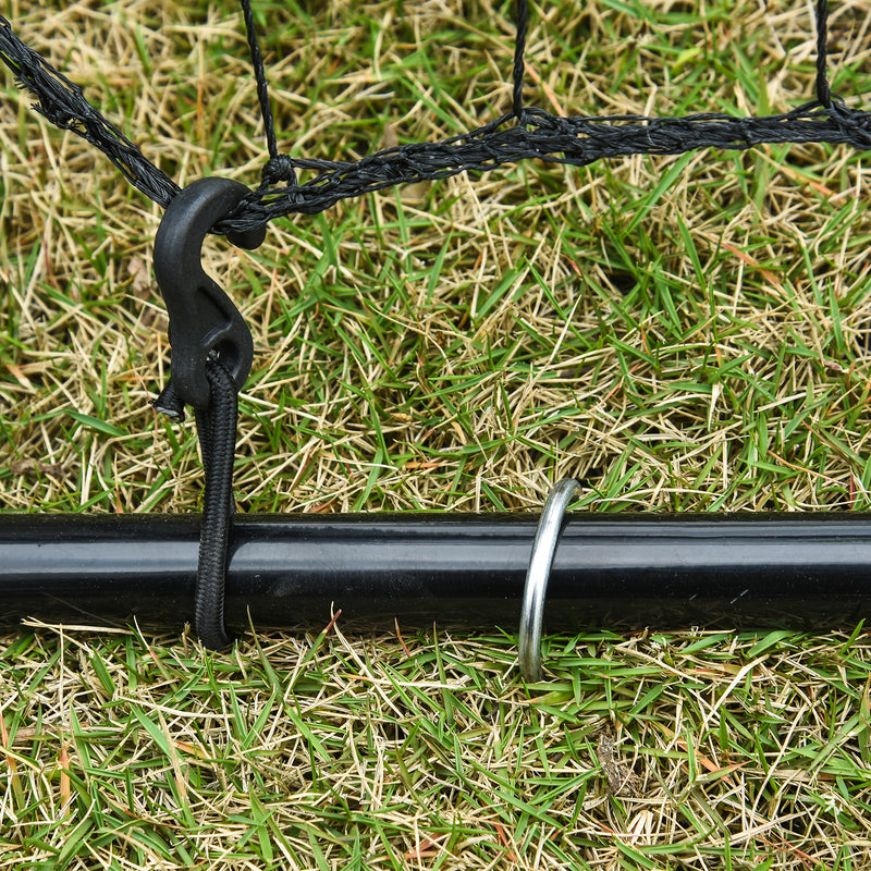 Rete Elastica Rimbalzo da Calcio e Rugby Rimbalzatore Portatile 90x80x140 cm 