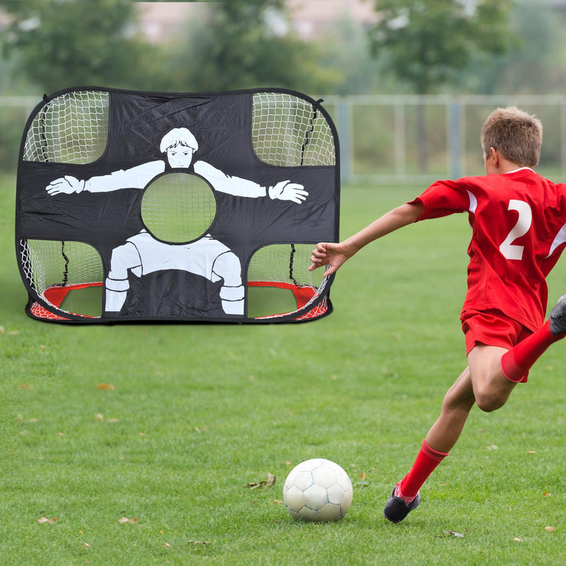 Rete da Calcio Pop Up 5 Obiettivi Pieghevole per Bambini 122x77x76 cm 