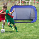Rete da Calcio Pop Up per Bambini Pieghevole con Borsa Blu 184x124x115 cm 