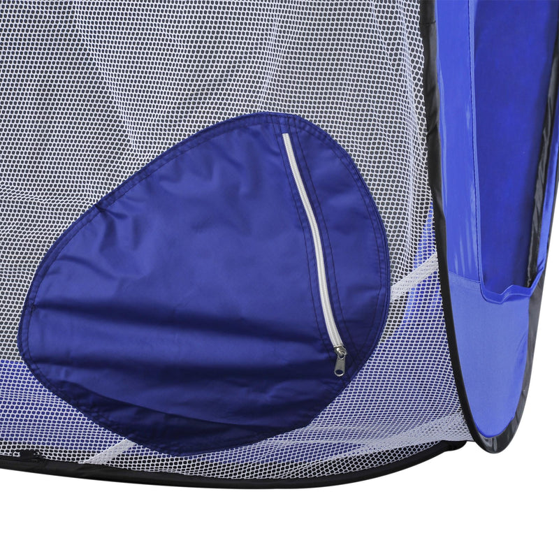Rete da Calcio Pop Up per Bambini Pieghevole con Borsa Blu 184x124x115 cm 