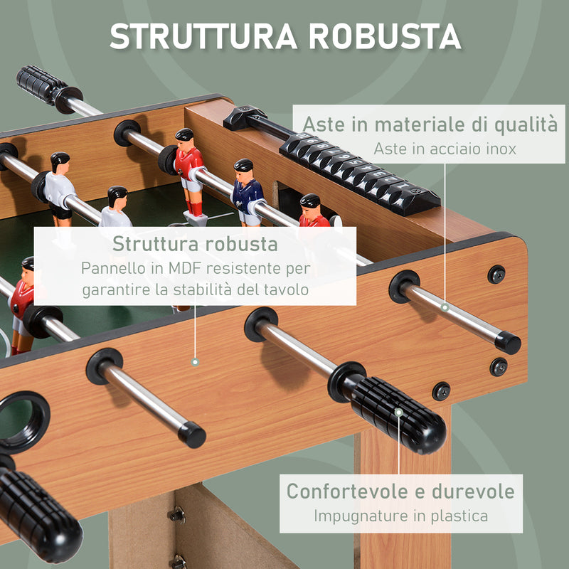 Calcio Balilla Professionale in Legno MDF 87x43x78 cm 