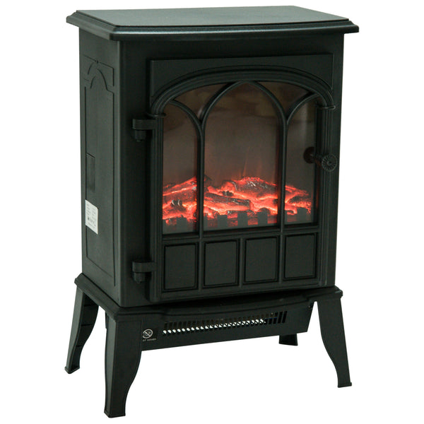 Elektrischer Bodenkamin 41,5 x 28 x 54 cm 2000 W Flammeneffekt Schwarz online