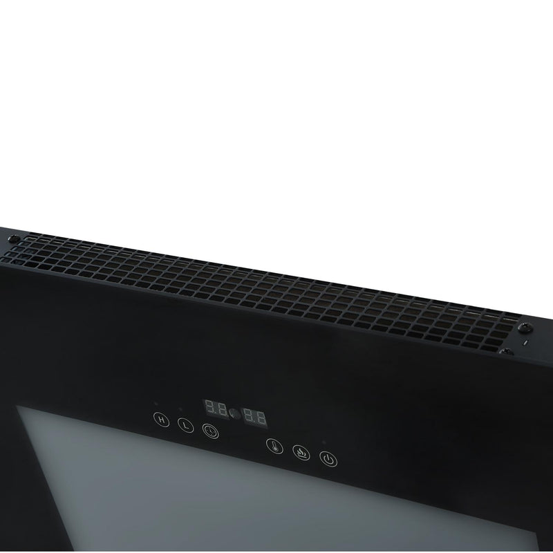 Camino Elettrico da Incasso 66x52 cm 1800W con Timer Effetto Fiamma Nero 