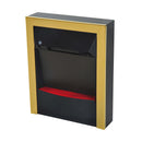 Camino Elettrico da Incasso o Terra 48x19x59 cm 2000W Oro 