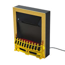 Camino Elettrico da Incasso o Terra 48x19x59 cm 2000W Oro 