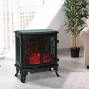 Camino Elettrico da Terra 63.5x30.5x67.5 cm 1000W/2000W Nero 