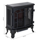 Camino Elettrico da Terra 63.5x30.5x67.5 cm 1000W/2000W Nero 