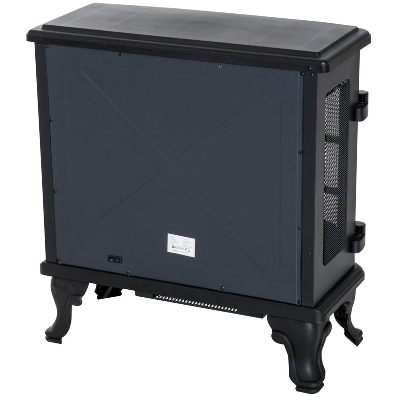 Camino Elettrico da Terra 63.5x30.5x67.5 cm 1000W/2000W Nero 