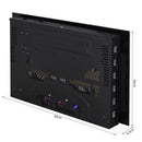 Camino Elettrico da Parete 90x56x9.5 cm 2000W Fiamma LED 7 Colori Nero 