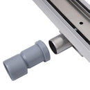 Canalina di Scarico Doccia a Pavimento in Acciaio Inox Piastrellabile 84x11x7 cm 