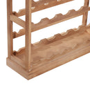 Cantinetta Portabottiglie 24 Alloggi in Legno 70x22.5x70 cm Naturale 