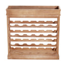 Cantinetta Portabottiglie 24 Alloggi in Legno 70x22.5x70 cm Naturale 