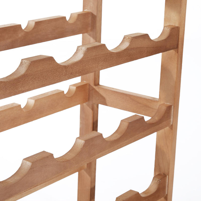 Cantinetta Portabottiglie 24 Alloggi in Legno 70x22.5x70 cm Naturale 