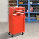 Carrello Porta Attrezzi da Officina con Cassetti Rosso 45.9x28x94 cm 
