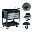 Carrello Porta Attrezzi da Officina Professionale Cassettiera in Lamiera Nero 68x46x88 cm 