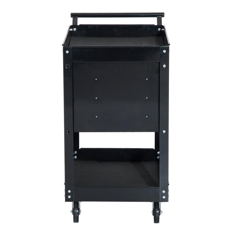 Carrello Porta Attrezzi da Officina Professionale Cassettiera in Lamiera Nero 68x46x88 cm 