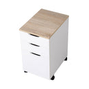 Cassettiera Portadocumenti da Ufficio in Legno Bianco 33x45x60 cm 