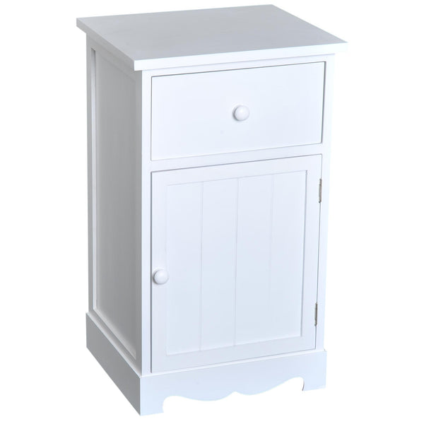 2er Set Nachttische mit weißer Schublade 35x30x59 cm acquista