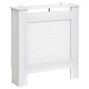 Copritermosifone in Legno a Griglia Bianco 78x82x19 cm 