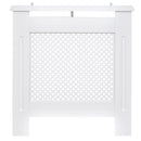 Copritermosifone in Legno a Griglia Bianco 78x82x19 cm 