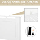 Copritermosifone in Legno a Griglia Bianco 151.5x82x19 cm 