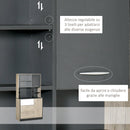 Mobile da Cucina Credenza 4 Ripiani in Legno Rovere e Nero 90x39x169 cm 