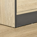 Mobile da Cucina Credenza 4 Ripiani in Legno Rovere e Nero 90x39x169 cm 