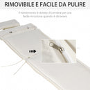 Cuscino per Sdraio Lettino Prendisole da Giardino Bianco Crema 198x53x5 cm 