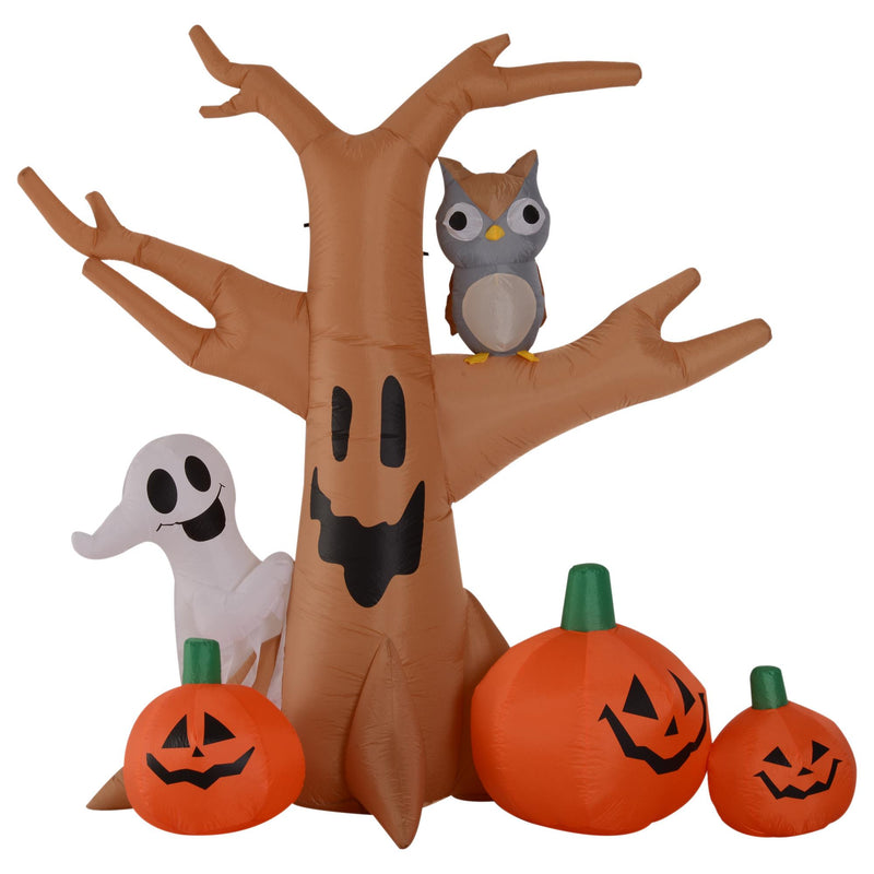Decorazione Halloween Albero Gonfiabile con Zucche 