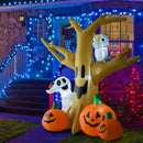 Decorazione Halloween Albero Gonfiabile con Zucche 