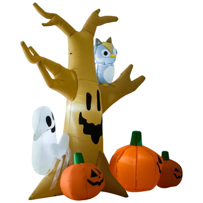 Decorazione Halloween Albero Gonfiabile con Zucche 