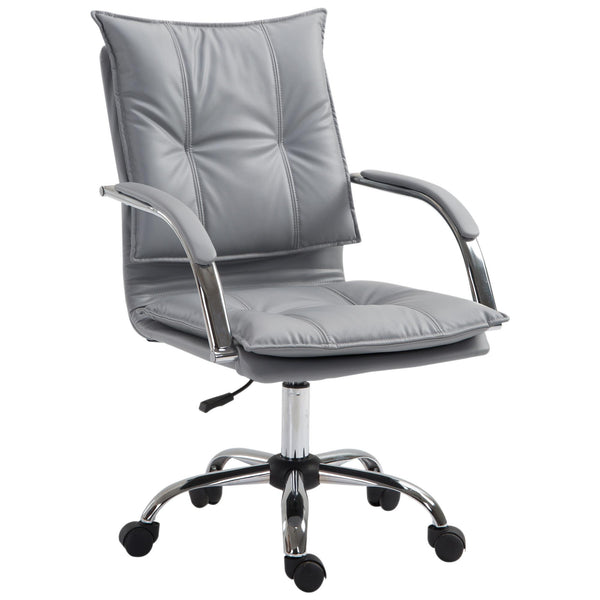 Chefsessel, gepolstert, höhenverstellbar, aus grauem Kunstleder prezzo