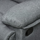 Divano 3 Posti con Schienale e Poggiapiedi Laterali Reclinabili Grigio Antracite 185x95x97 cm 