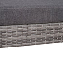 Divano panchina da giardino a 2 posti in Rattan Sintetico e alluminio Grigio 118x75x79 cm 
