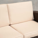 Divano da Esterno a 3 Posti in Rattan Sintetico con Cuscini Marrone 199x71x75 cm 