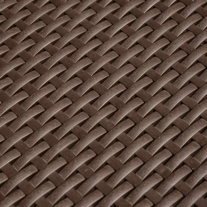 Divano 2 Posti da Giardino in Rattan Sintetico Marrone 