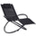 Moderner Gartenschaukelstuhl aus schwarzem Textilene 154x80x84 cm