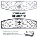 Dondolo da Giardino 3 Posti in Ferro Battuto Nero 