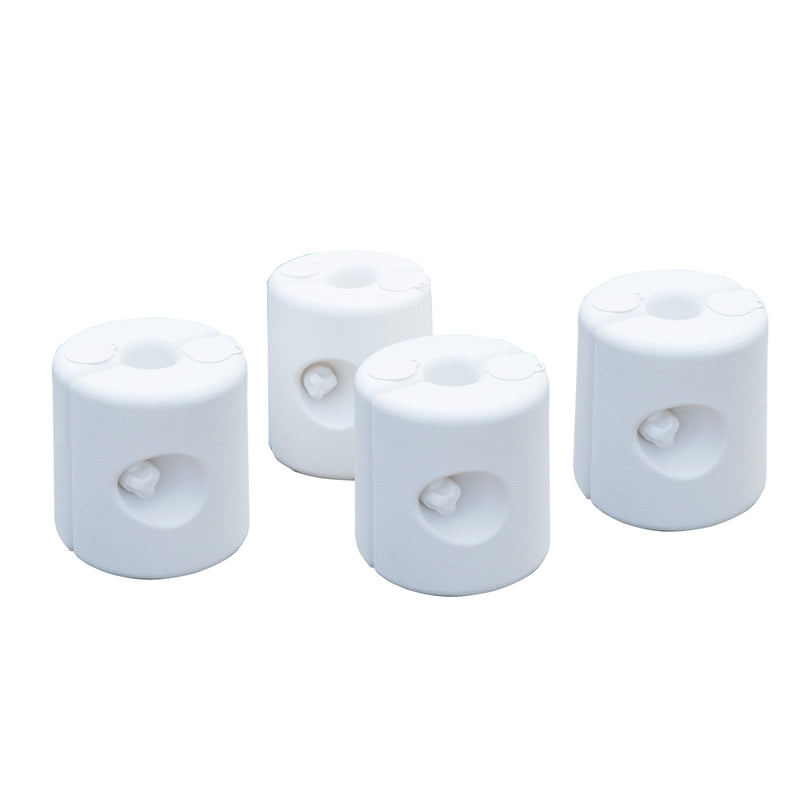 Set 4 Pezzi Base per Gazebo Riempibili 9 Kg x 4 Bianco 