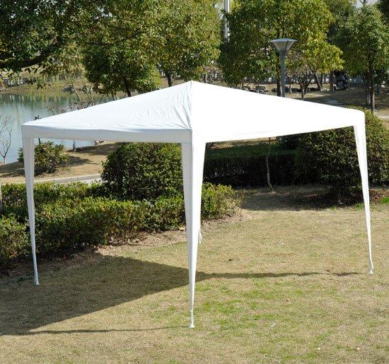 Gazebo da Giardino 3x3m in Acciaio Bianco 