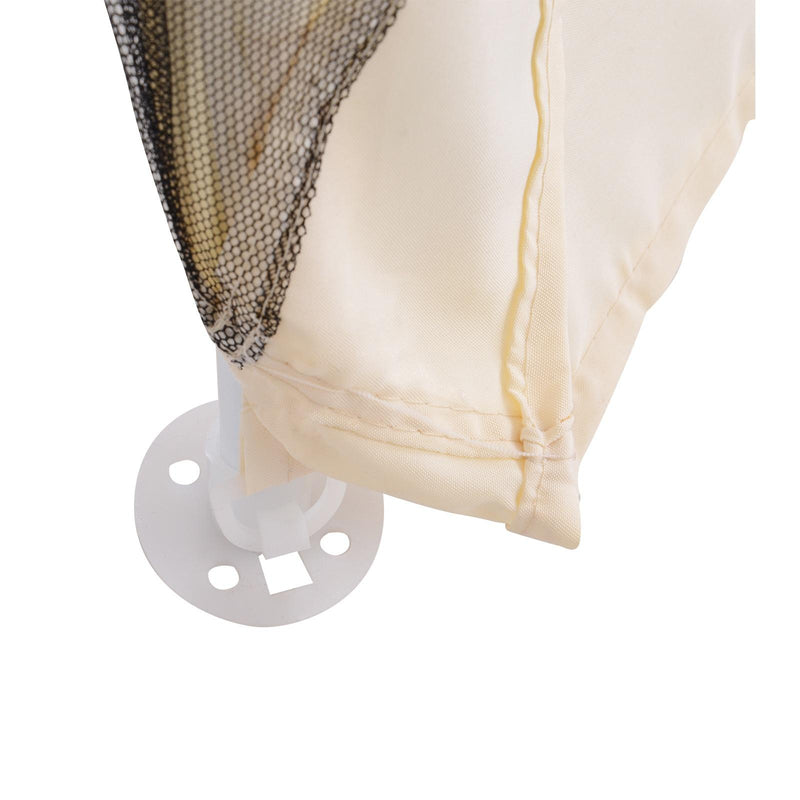 Gazebo da Giardino 3x3x2.35 m in Acciaio con Zanzariere Beige 