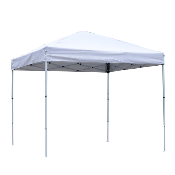 acquista Gazebo da Giardino 2.5x2.5m in Acciaio Pieghevole Tessuto Oxford Bianco