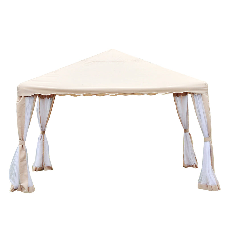 Gazebo da Giardino 3.65x3.65m in Ferro Beige 