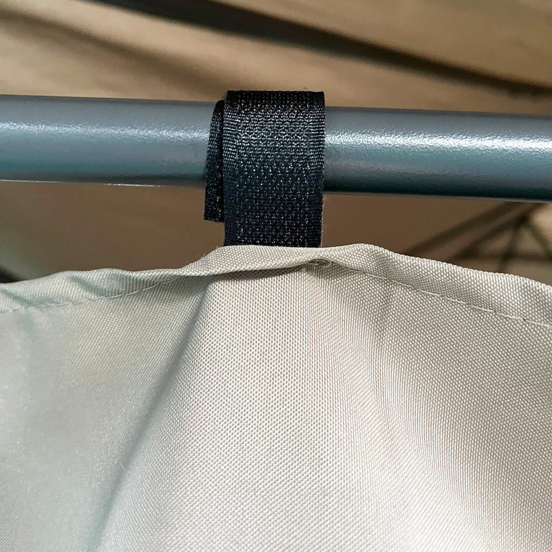 Gazebo da Giardino 4x3m in Acciaio Tende Laterali Kaki 