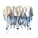 Gazebo da Giardino 3x6m in Acciaio Pieghevole con Zanzariere Beige 