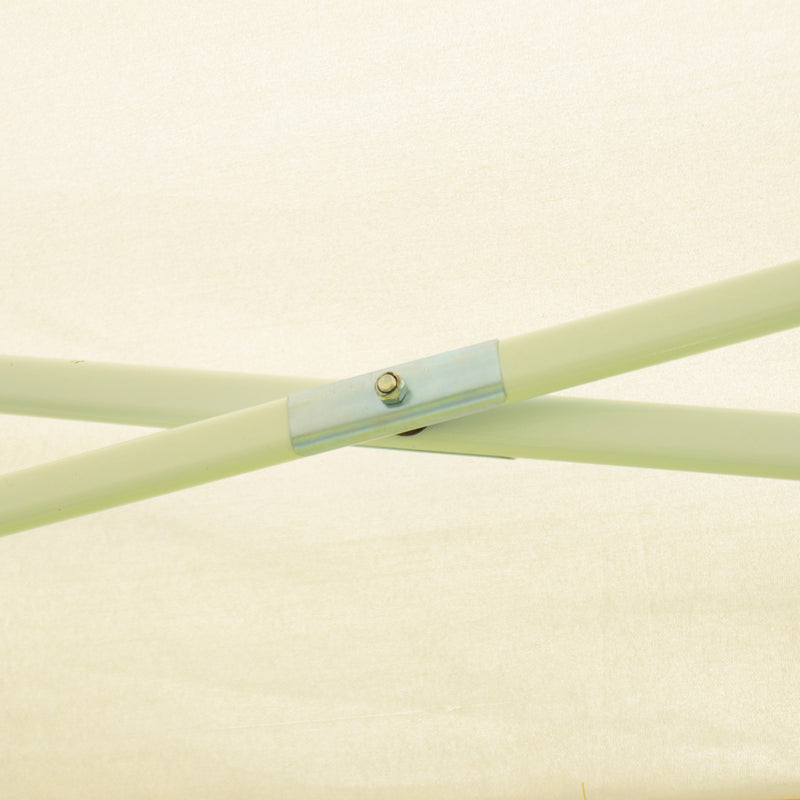 Gazebo da Giardino 3x6m in Acciaio Pieghevole con Zanzariere Beige 