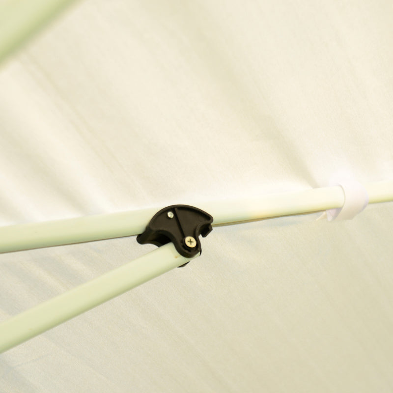 Gazebo da Giardino 3x6m in Acciaio Pieghevole con Zanzariere Beige 